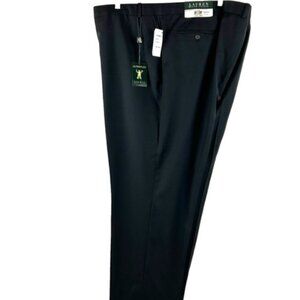 Ralph Lauren Suit Slacks Pants Men 54W X 30L Black Stretch Wool, Hemmed, NWT